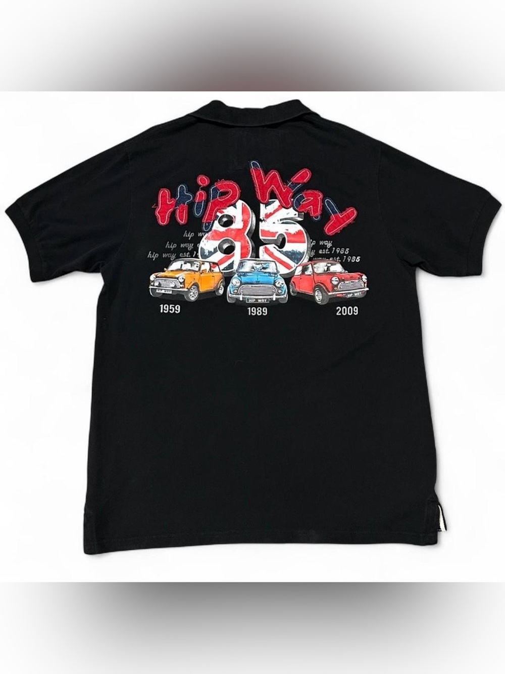 Euro Brand Hip Way Embroidered Graphic Y2K Polo Shirt XL